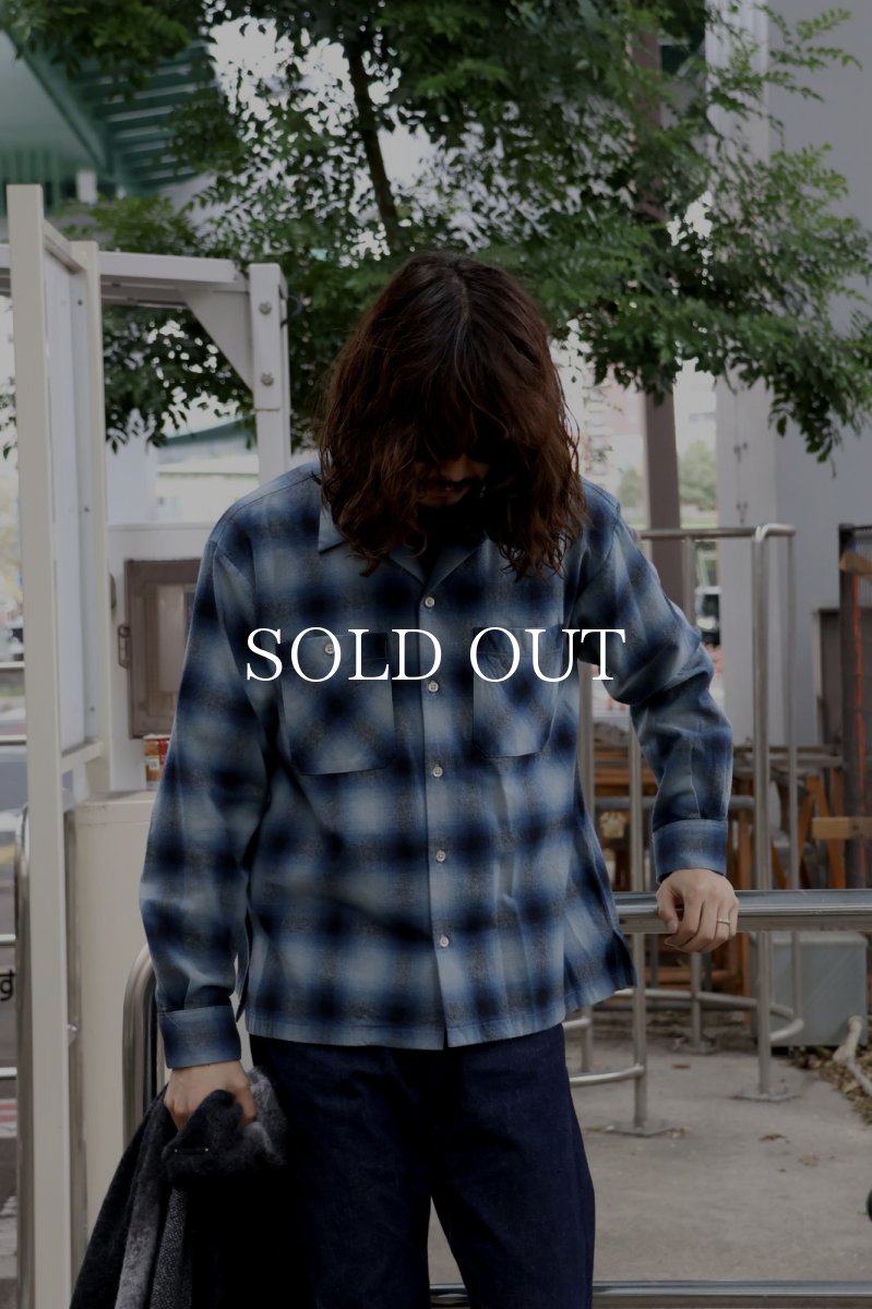 画像2: MINEDENIM  C.Flannel Ombre Open Collar SH (2)