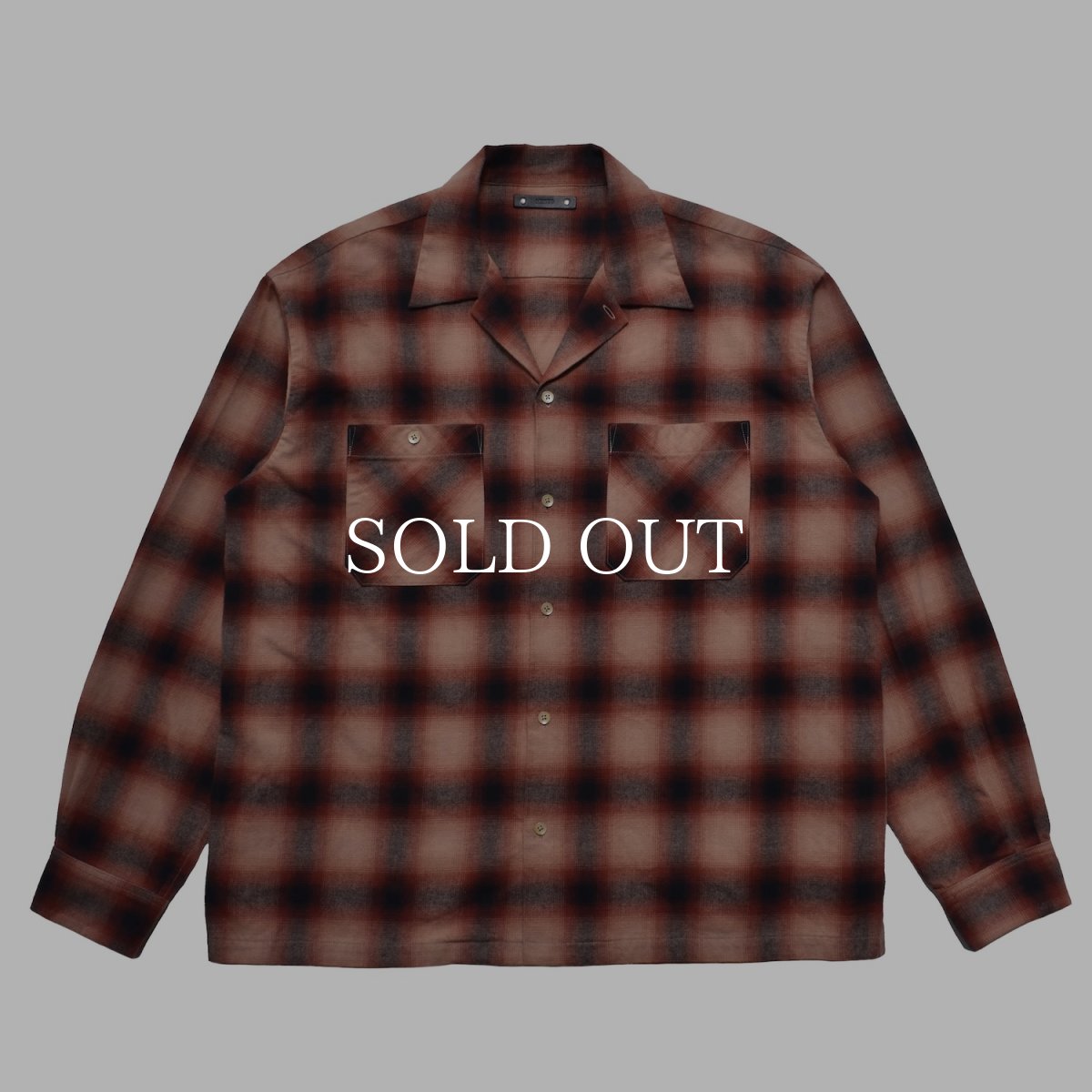 画像1: MINEDENIM  C.Flannel Ombre Open Collar SH (1)