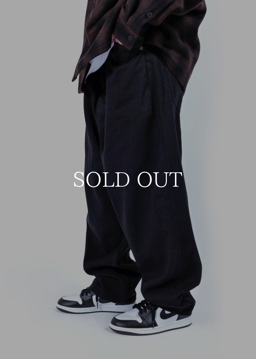 画像6: APPLEBUM  “Selena” Wide Tapered Denim Pants (Black) (6)