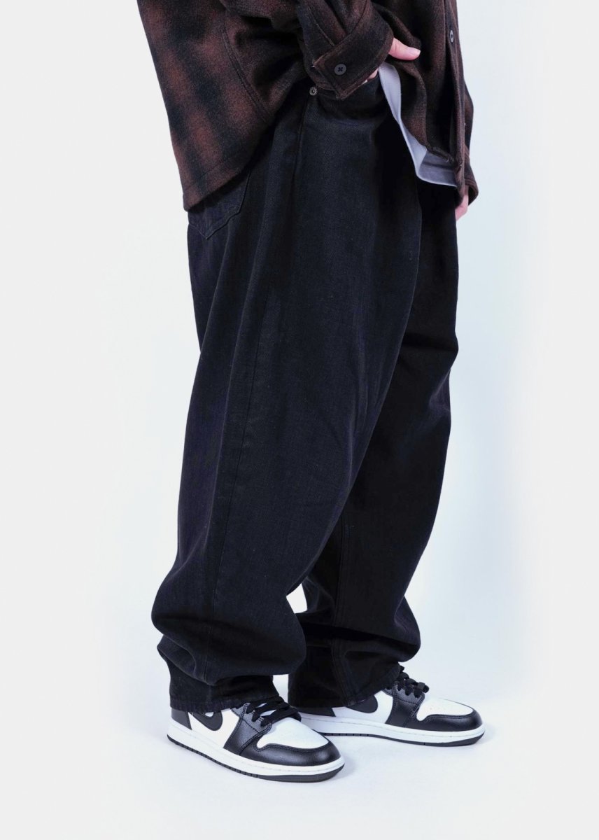 画像10: APPLEBUM  “Selena” Wide Tapered Denim Pants (Black) (10)