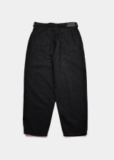 画像2: APPLEBUM  “Selena” Wide Tapered Denim Pants (Black) (2)