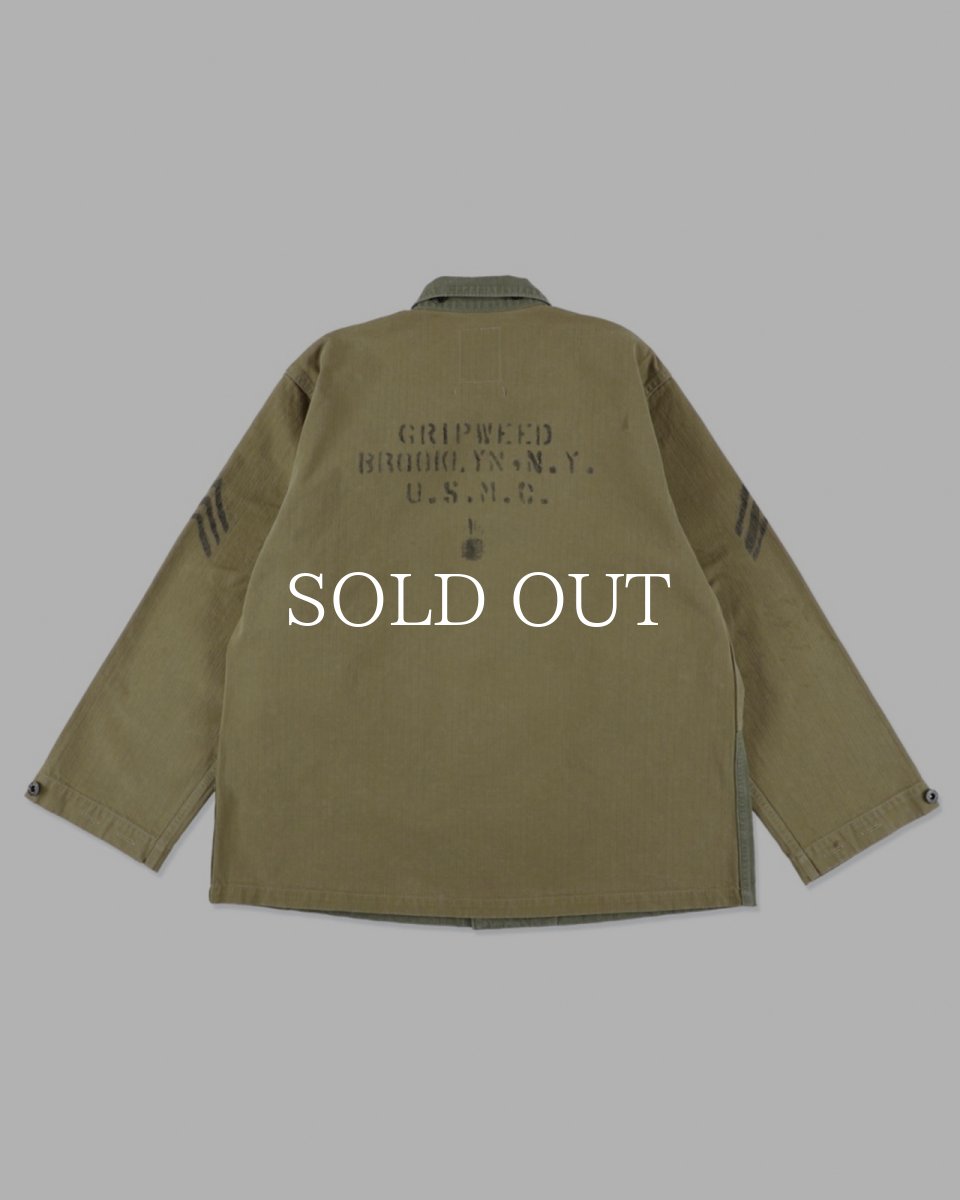 画像2: BOW WOW  USMC M44 HBT TWO-TONE JACKET AGED (2)