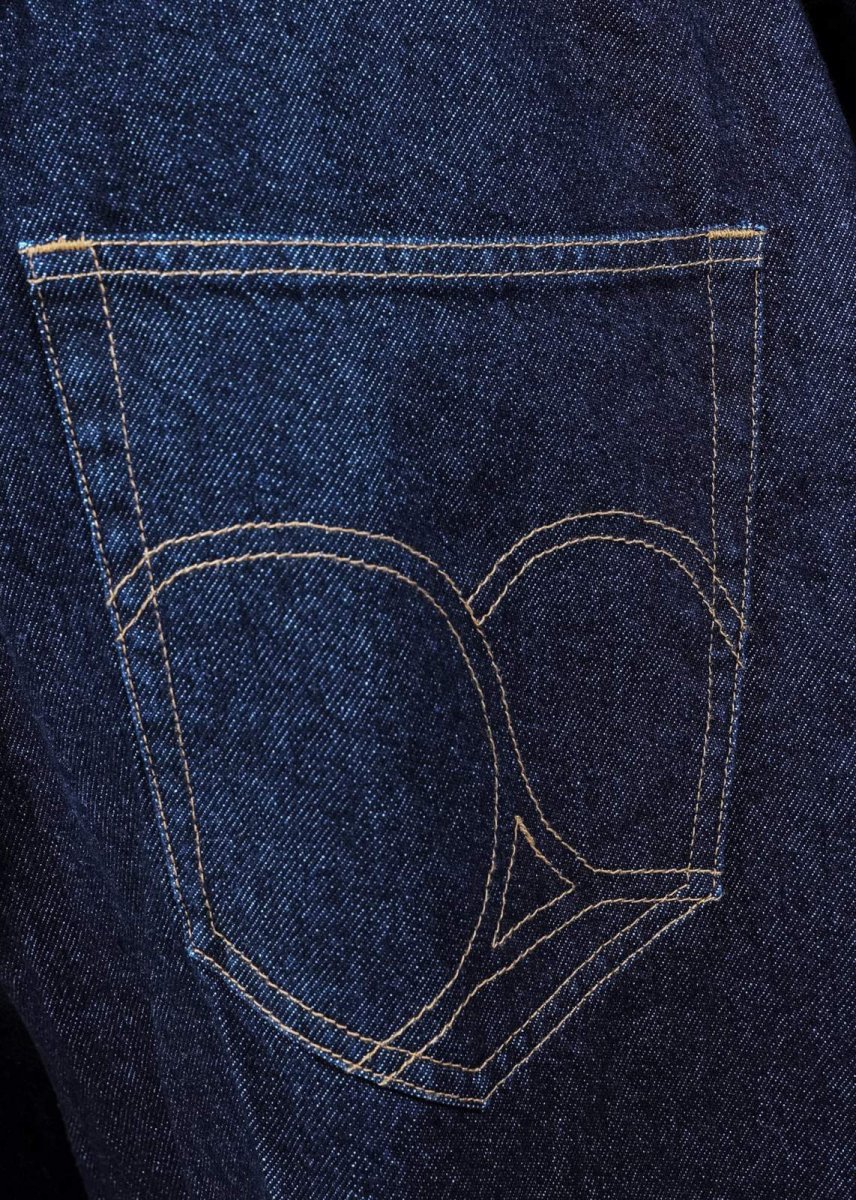 画像3: APPLEBUM  “Selena” Wide Tapered Denim Pants (One Wash) (3)