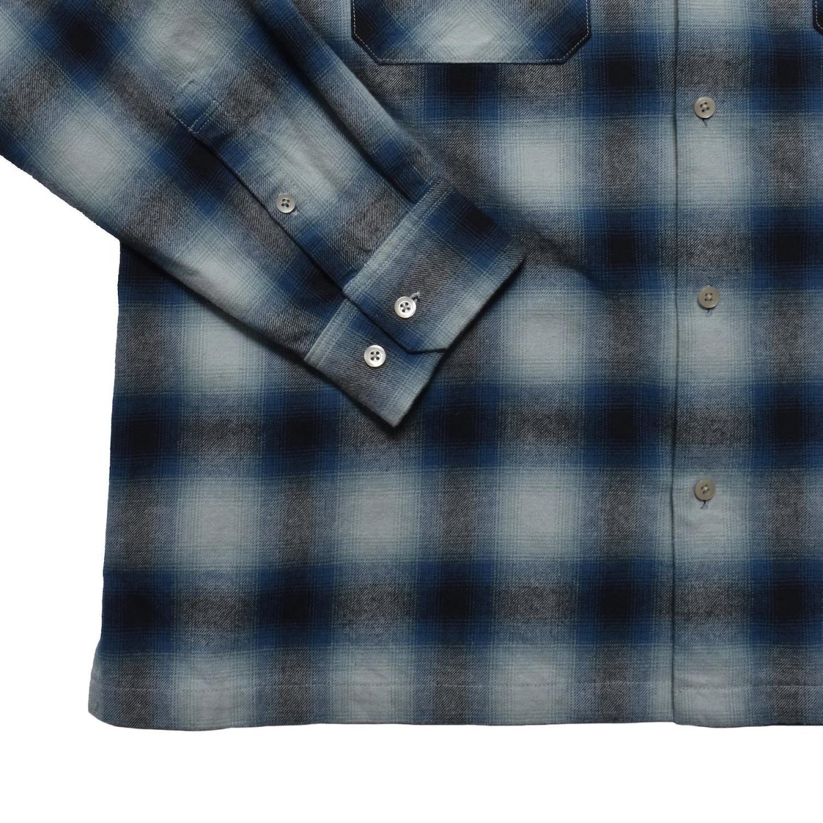 画像13: MINEDENIM  C.Flannel Ombre Open Collar SH (13)