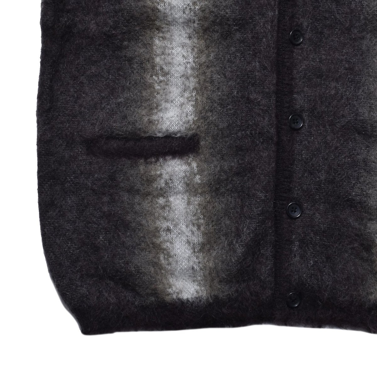 画像7: MINEDENIM  Fuzzy Stripe Mohair Knit Cardigan (7)