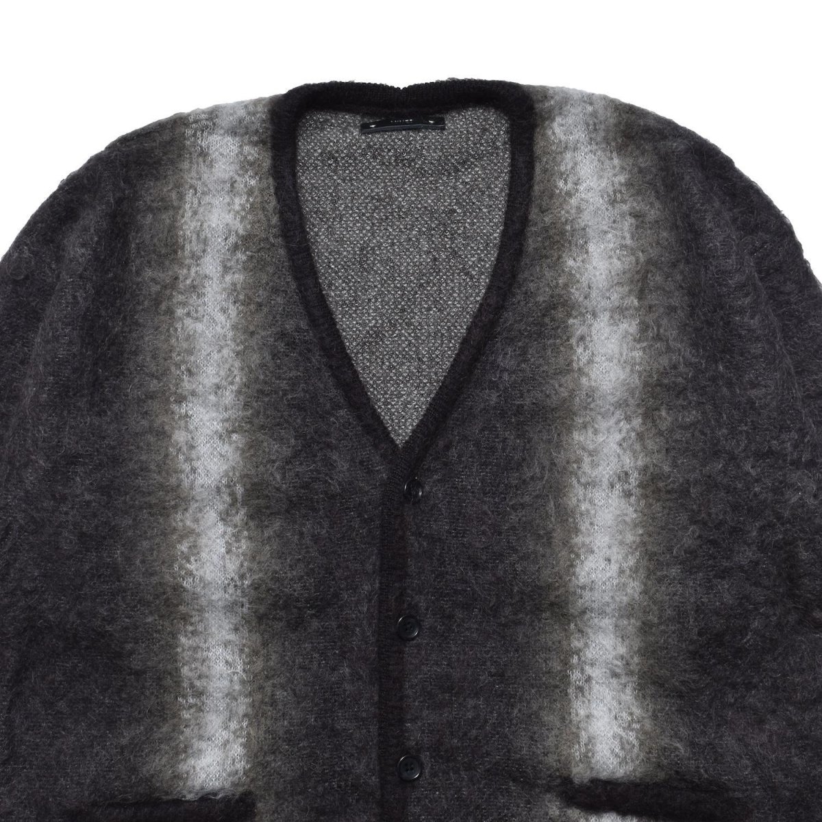 画像4: MINEDENIM  Fuzzy Stripe Mohair Knit Cardigan (4)
