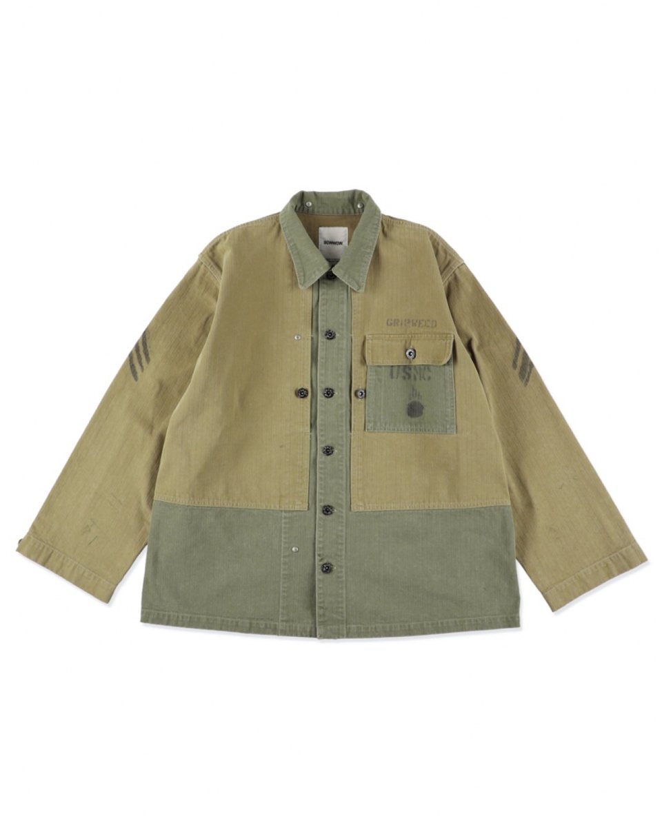 画像1: BOW WOW  USMC M44 HBT TWO-TONE JACKET AGED (1)
