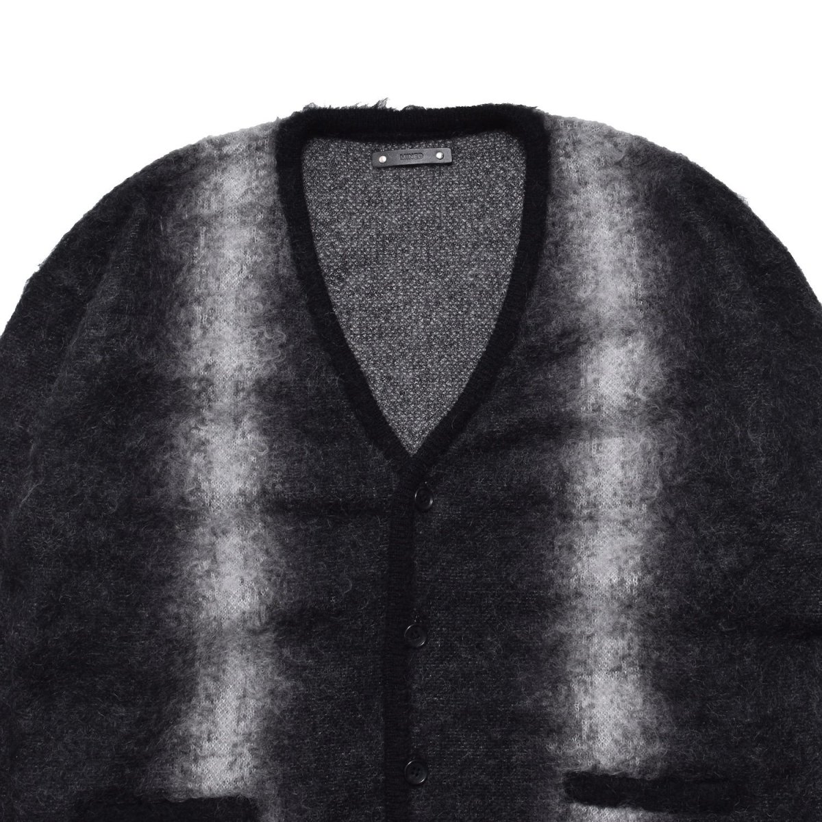 画像18: MINEDENIM  Fuzzy Stripe Mohair Knit Cardigan (18)