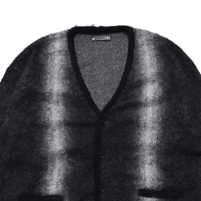MINEDENIM Fuzzy Stripe Mohair Knit Cardigan 2509-6001 公式通販