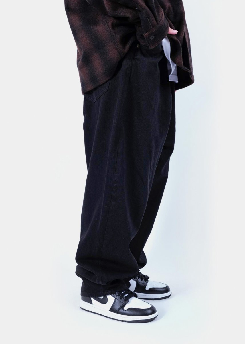 画像9: APPLEBUM  “Selena” Wide Tapered Denim Pants (Black) (9)