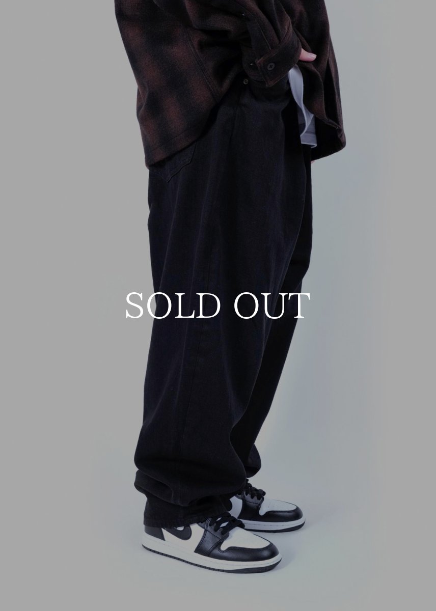 画像9: APPLEBUM  “Selena” Wide Tapered Denim Pants (Black) (9)