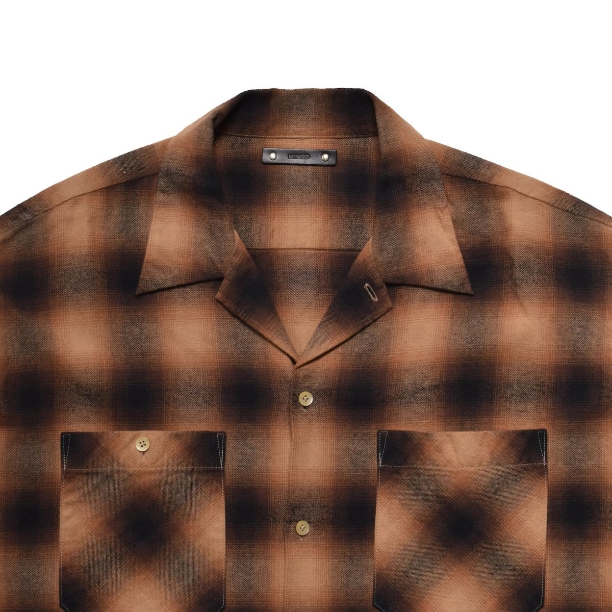 画像17: MINEDENIM  C.Flannel Ombre Open Collar SH (17)