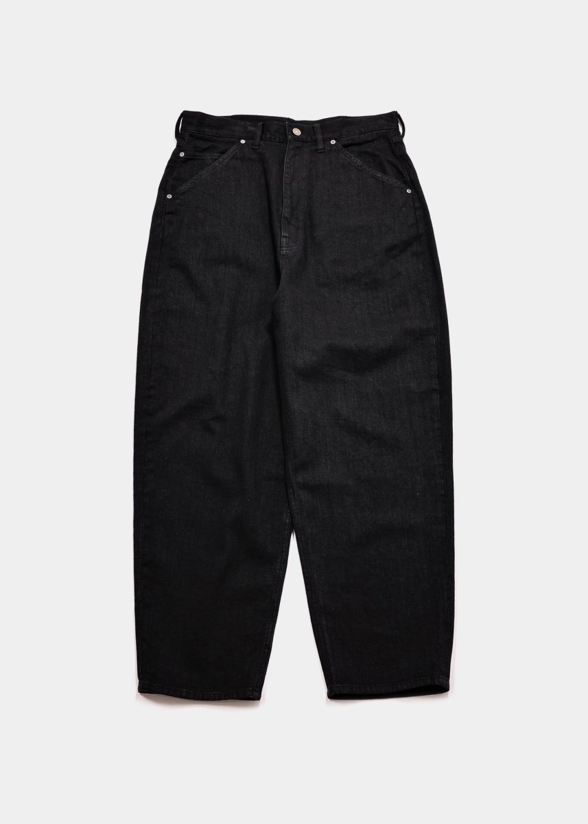 画像1: APPLEBUM  “Selena” Wide Tapered Denim Pants (Black) (1)