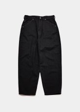 画像1: APPLEBUM  “Selena” Wide Tapered Denim Pants (Black) (1)