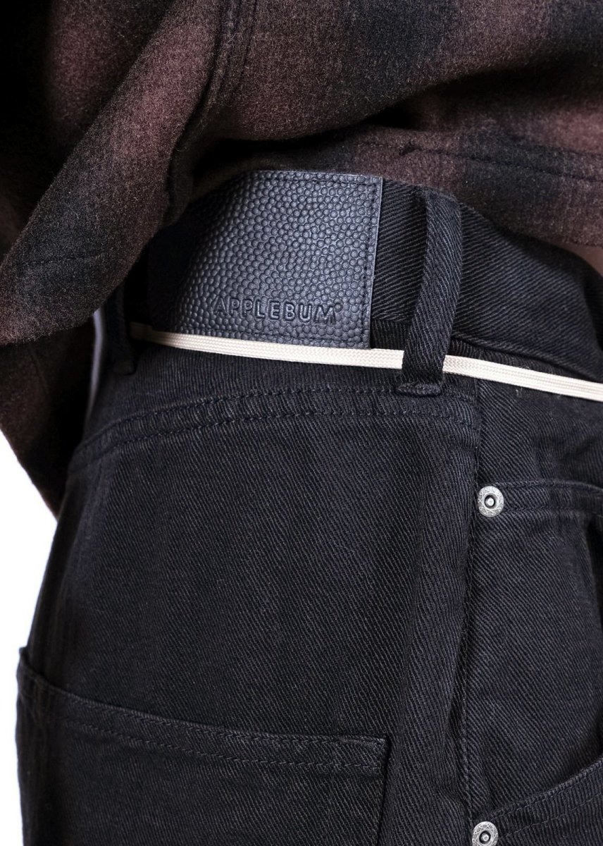 画像4: APPLEBUM  “Selena” Wide Tapered Denim Pants (Black) (4)