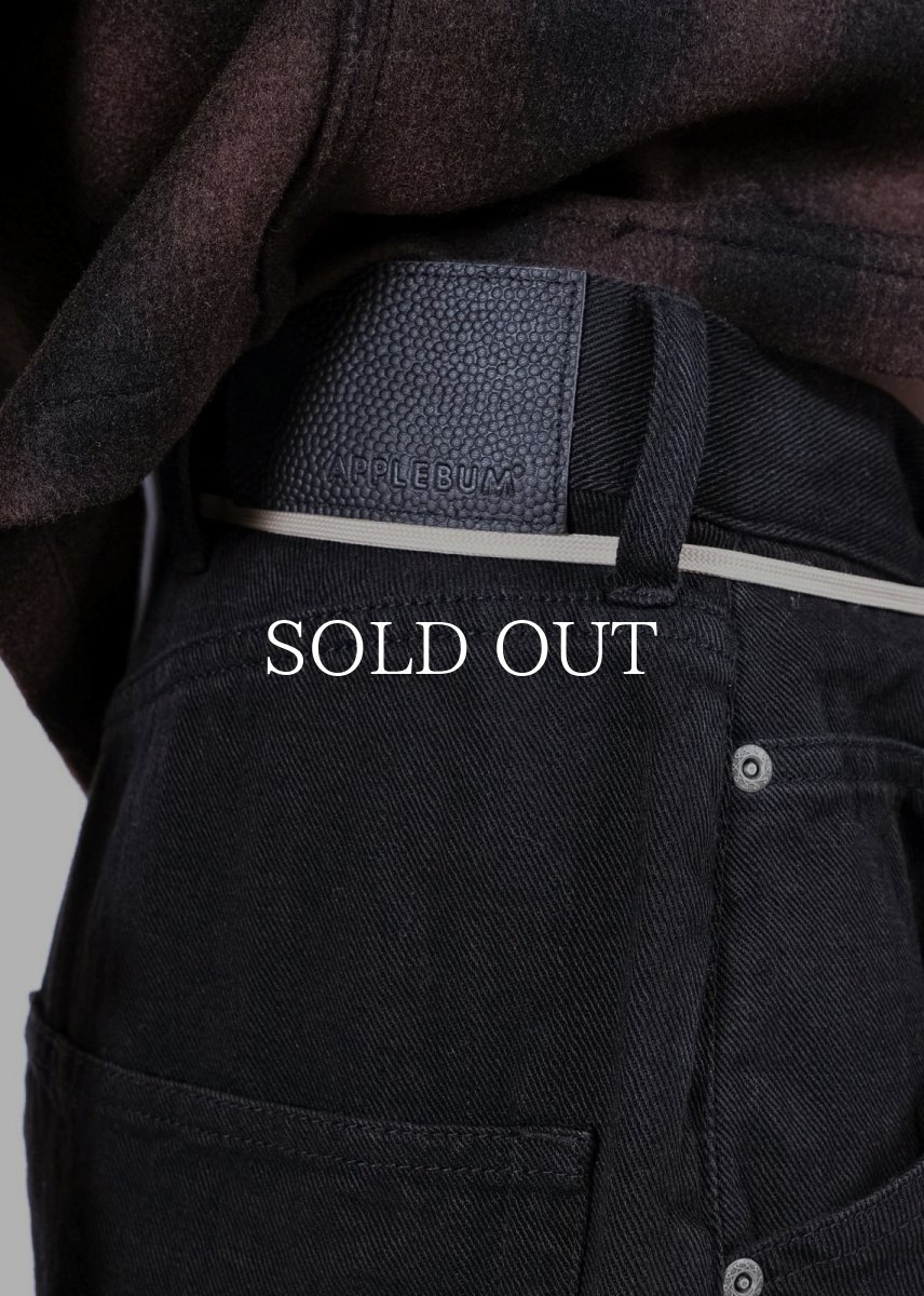 画像4: APPLEBUM  “Selena” Wide Tapered Denim Pants (Black) (4)