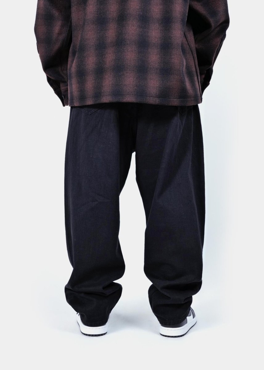 画像7: APPLEBUM  “Selena” Wide Tapered Denim Pants (Black) (7)