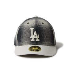 画像2: NEW ERA  LP 59FIFTY MLB Plaid Flannel フランネル チェック ロサンゼルス・ドジャース ブラック ストーン (2)
