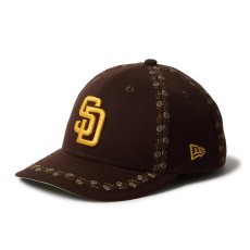画像1: NEW ERA  LP 59FIFTY MLB Rose Embroidery サンディエゴ・パドレス バーントウッド (1)
