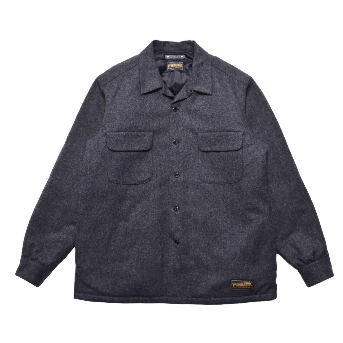 画像1: MINEDENIM  PENDLETON Wool Quiltliner Open Collar SH (1)