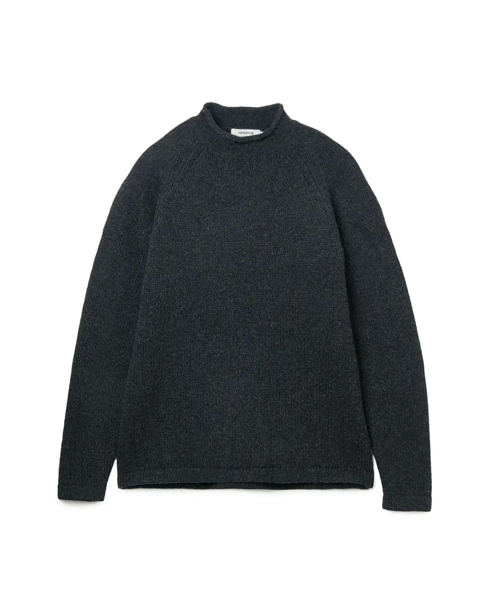 画像1: nonnative  HIKER PULLOVER ROLL NECK SWEATER WOOL YARN (1)