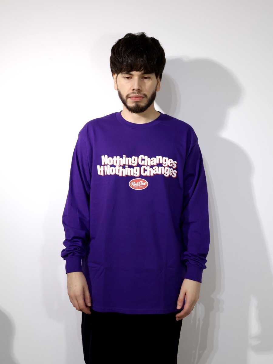 画像3: PORKCHOP GARAGE SUPPLY  NC OVAL SCRIPT L/S TEE (3)