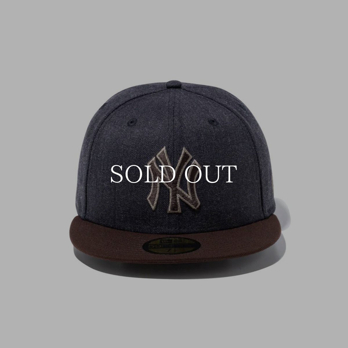 画像6: NEW ERA  59FIFTY Heather Pack ニューヨーク・ヤンキース ヘザーネイビー バーントウッドバイザー (6)