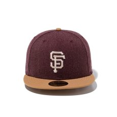 画像6: NEW ERA  59FIFTY Heather Pack サンフランシスコ・ジャイアンツ ヘザーマルーン ウィートバイザー (6)