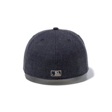 画像2: NEW ERA  59FIFTY Heather Pack ニューヨーク・ヤンキース ヘザーネイビー バーントウッドバイザー (2)