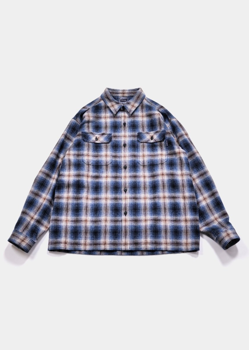 画像1: APPLEBUM  Melange Check Nel Shirt (1)