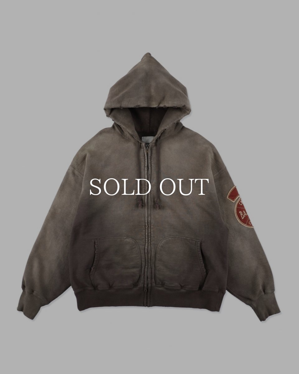 画像1: BOW WOW  BASEBALL CHAMPION ZIP HOODIE AGED (1)