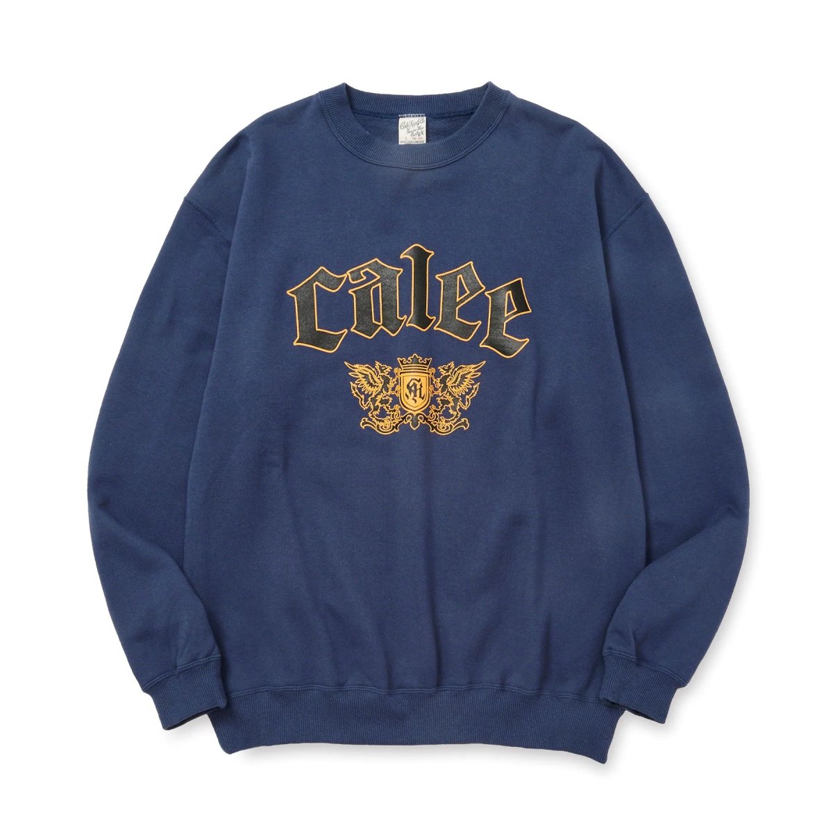 画像1: CALEE  EMBLEM LOGO CRE NECK SW (1)