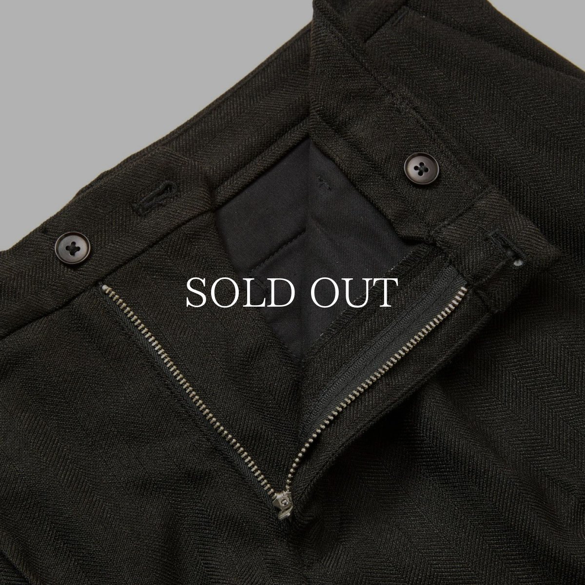 画像6: CALEE  VINTAGE TYPE HERRINGBONE SLACKS (6)