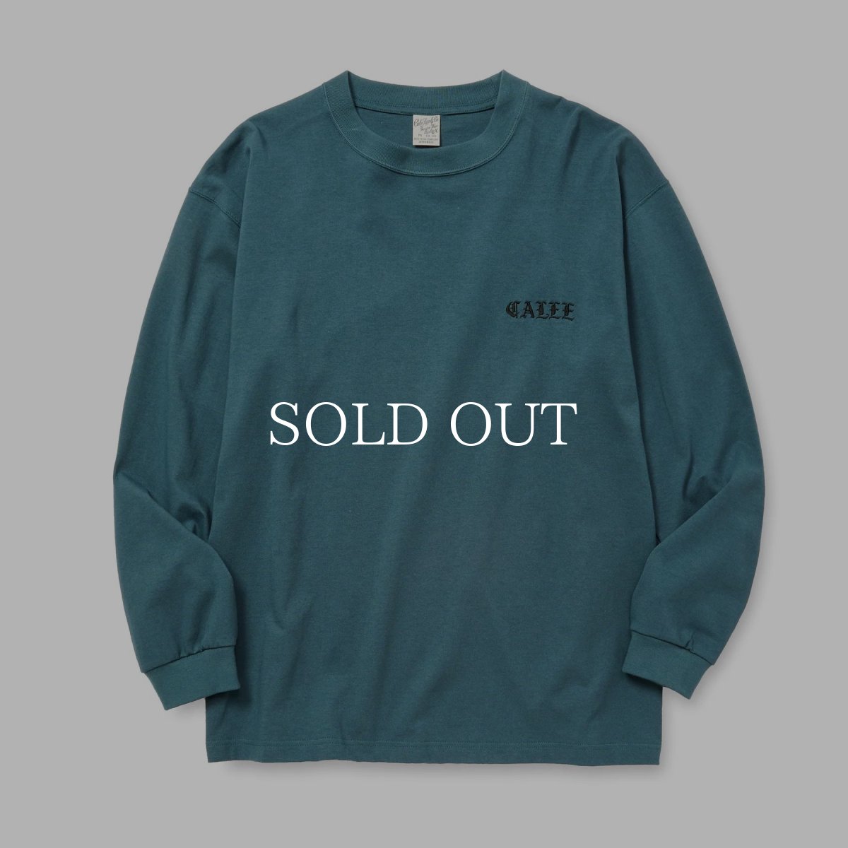 画像1: CALEE  VINTAGE TYPE EMBROIDERY L/S TEE (1)