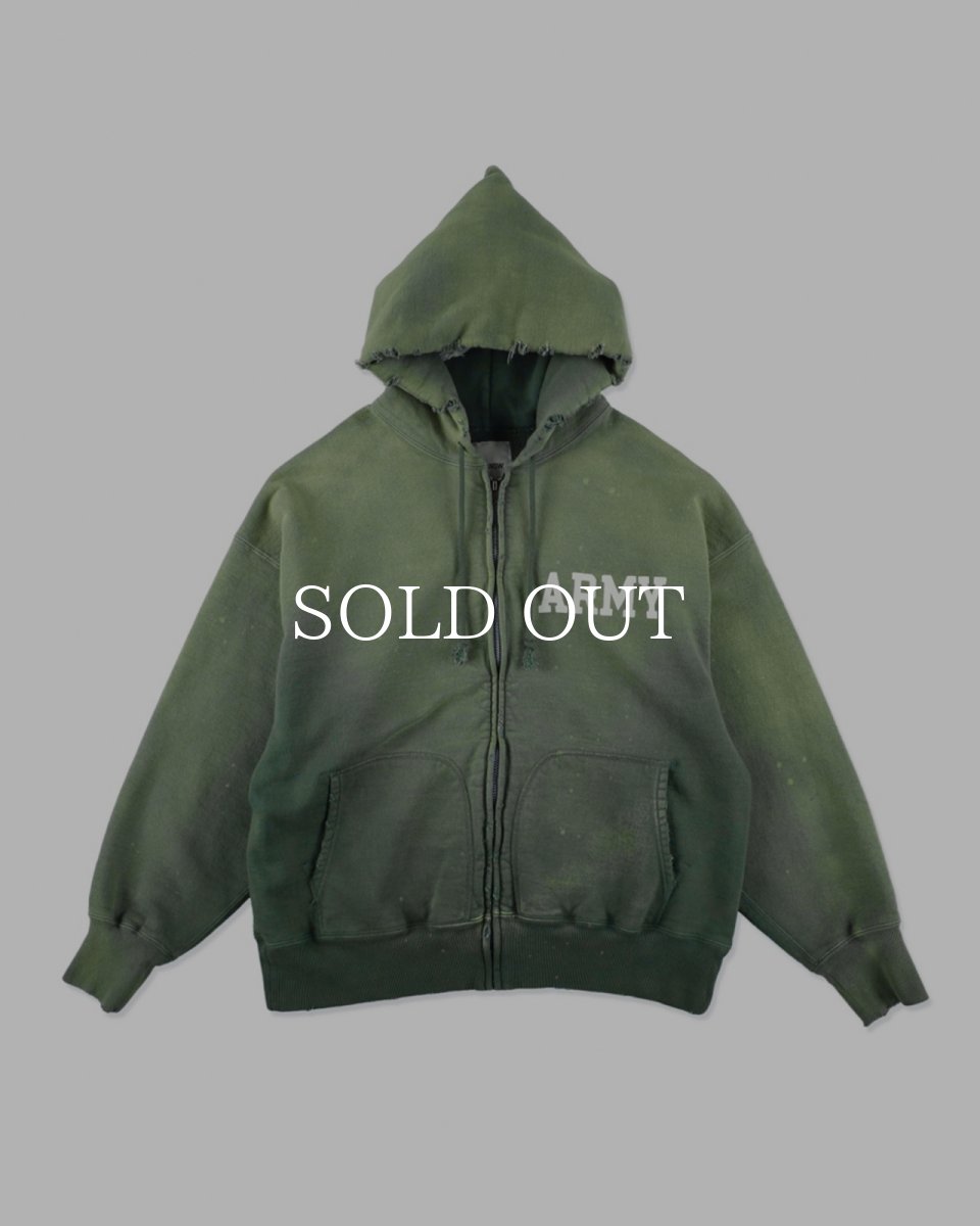 画像1: BOW WOW  ARMY ZIP HOODIE AGED (1)