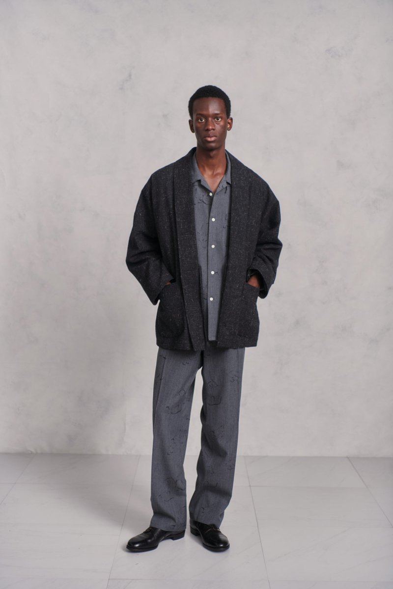 画像3: OLD JOE   ORIGINAL PRINTED OPEN COLLAR SHIRTS (Animal Drawing) Long-sleeve (3)