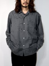 画像2: OLD JOE   ORIGINAL PRINTED OPEN COLLAR SHIRTS (Animal Drawing) Long-sleeve (2)