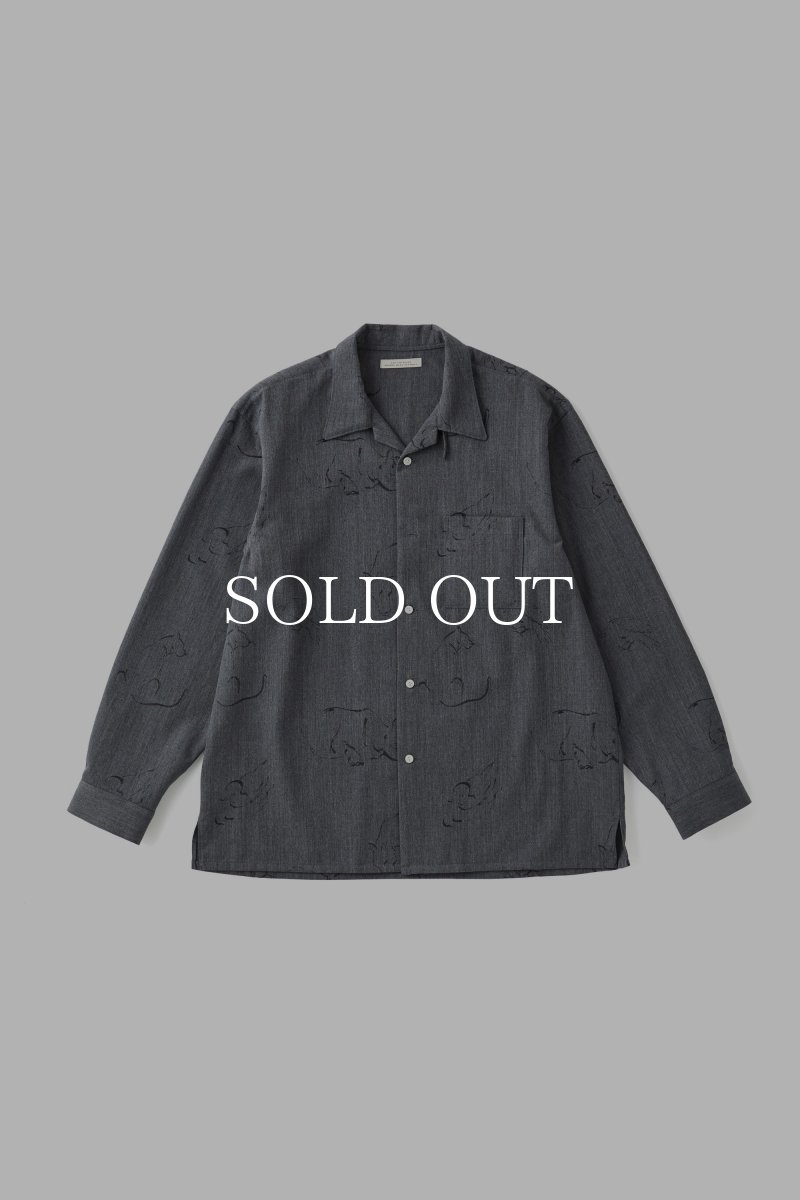 画像1: OLD JOE   ORIGINAL PRINTED OPEN COLLAR SHIRTS (Animal Drawing) Long-sleeve (1)