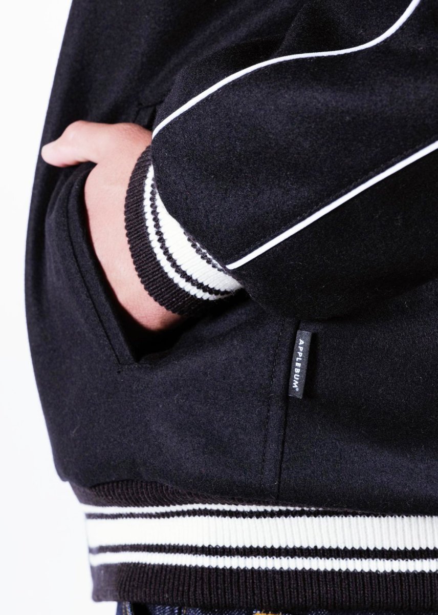 画像10: APPLEBUM  Collared Melton Stadium Jacket (10)