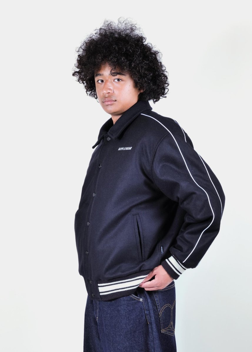 画像4: APPLEBUM  Collared Melton Stadium Jacket (4)