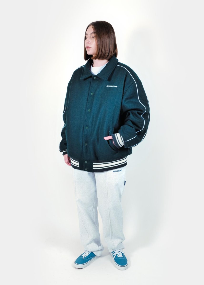 画像16: APPLEBUM  Collared Melton Stadium Jacket (16)