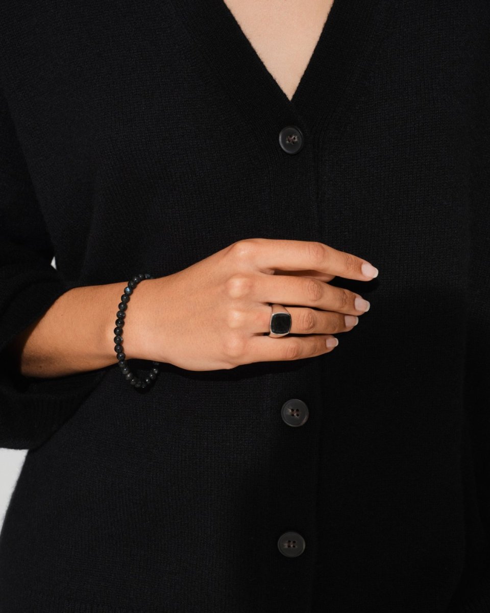 画像2: TOMWOOD   Cushion Black Larvikite (2)