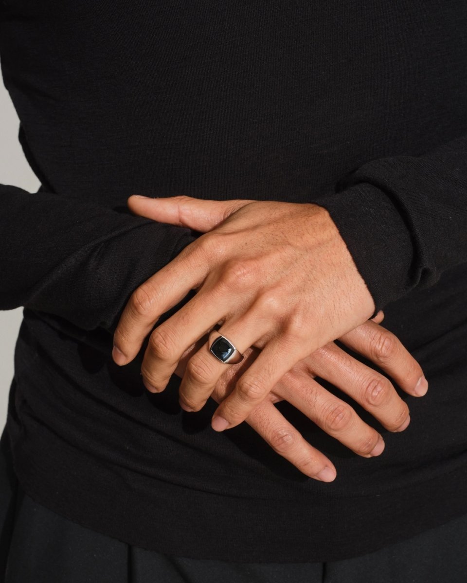 画像2: TOMWOOD   Kay Ring Black Larvikite (2)