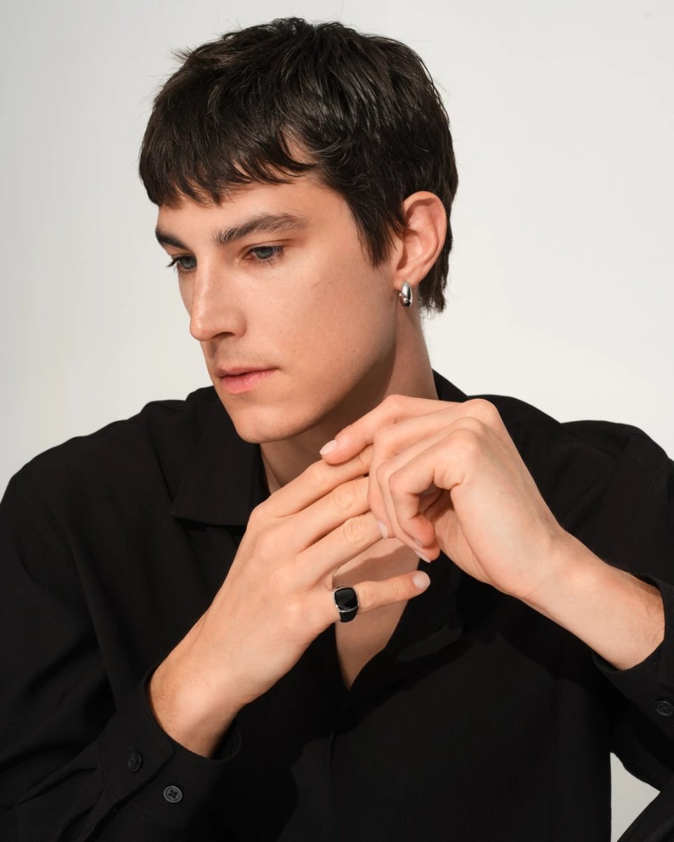 画像3: TOMWOOD   Cushion Polished Black Onyx (3)