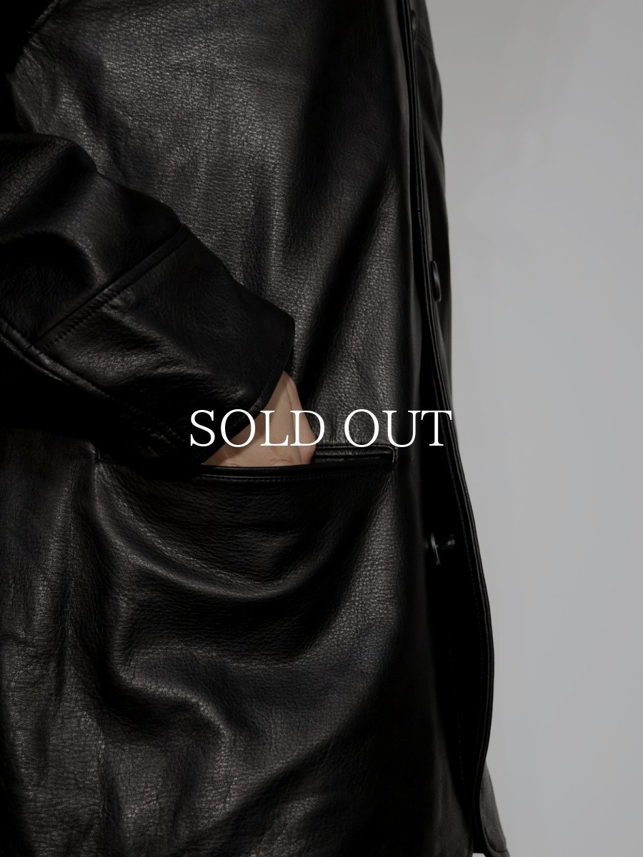 画像5: exodus  LEATHER HALF COAT (5)