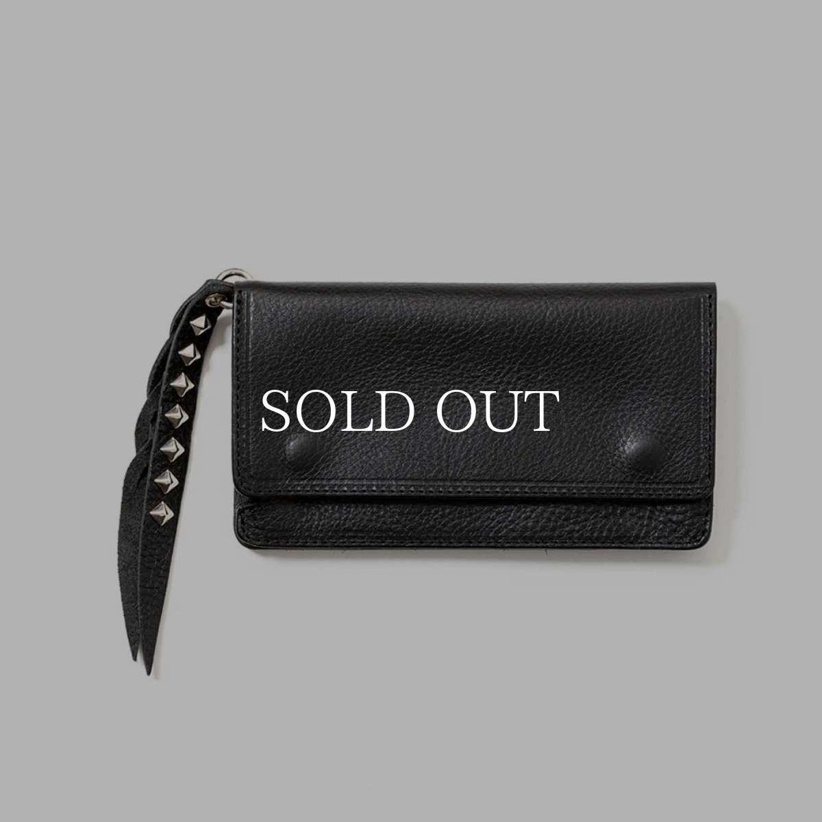 画像1: CALEE  PLANE LEATHER LONG WALLET ＜STUDS CHARM＞ (1)