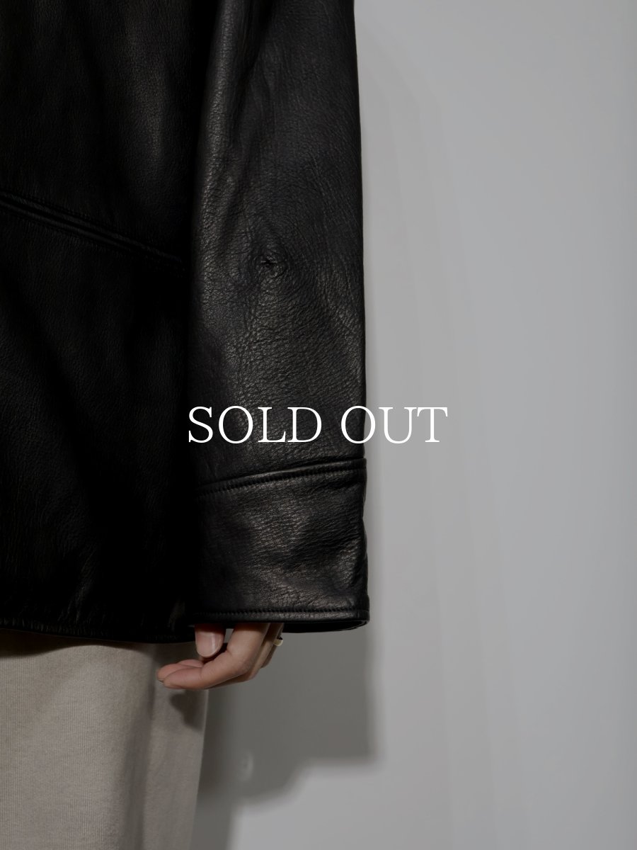 画像6: exodus  LEATHER HALF COAT (6)