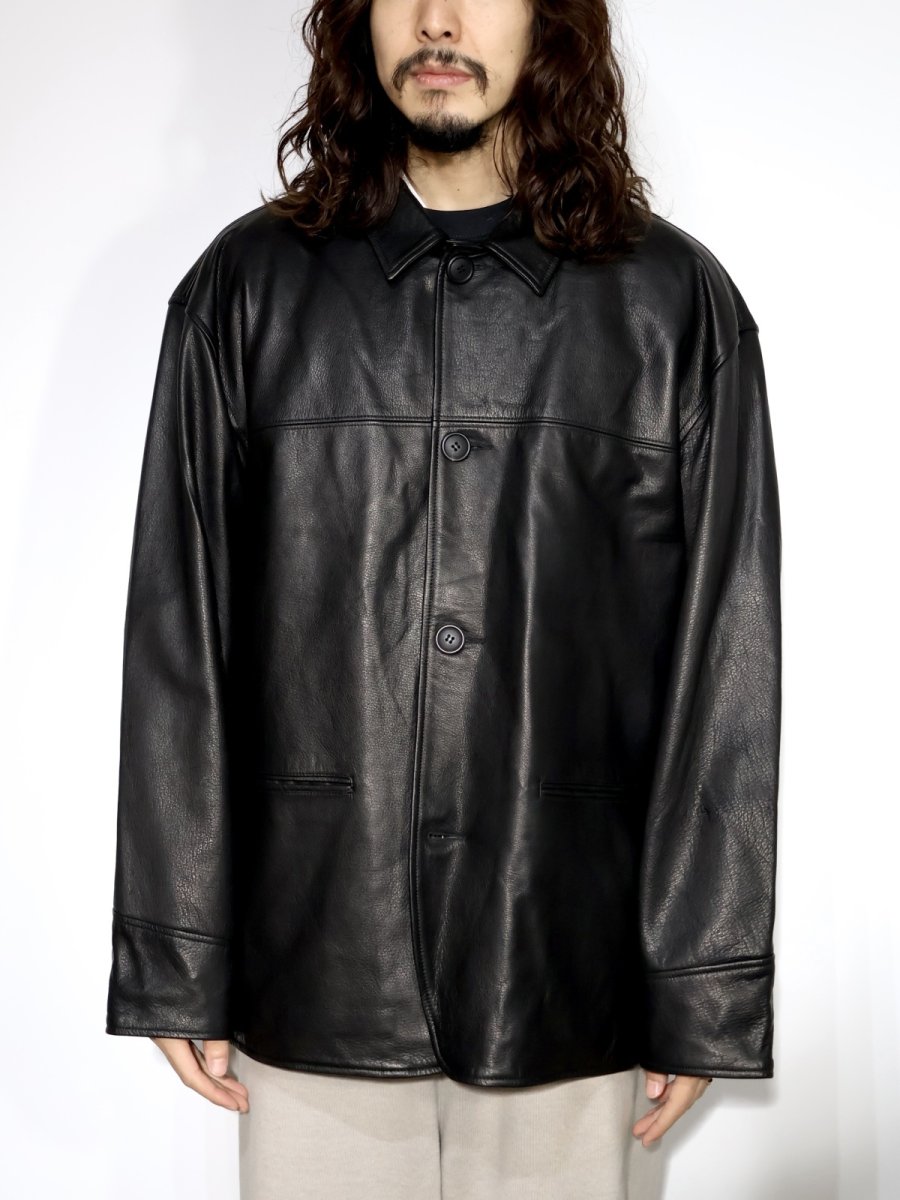 画像2: exodus  LEATHER HALF COAT (2)