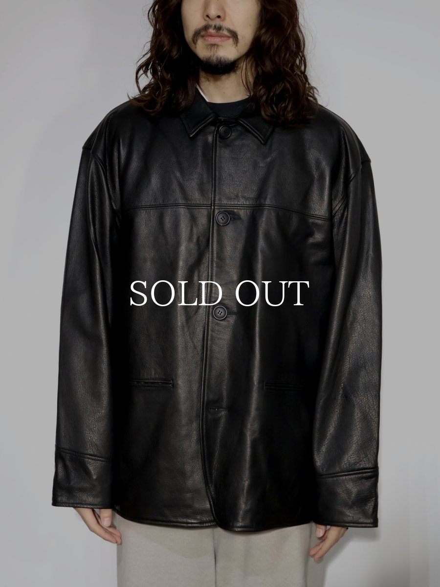 画像2: exodus  LEATHER HALF COAT (2)