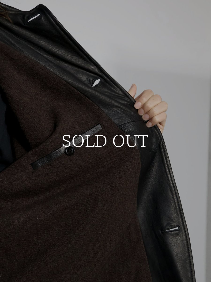 画像7: exodus  LEATHER HALF COAT (7)